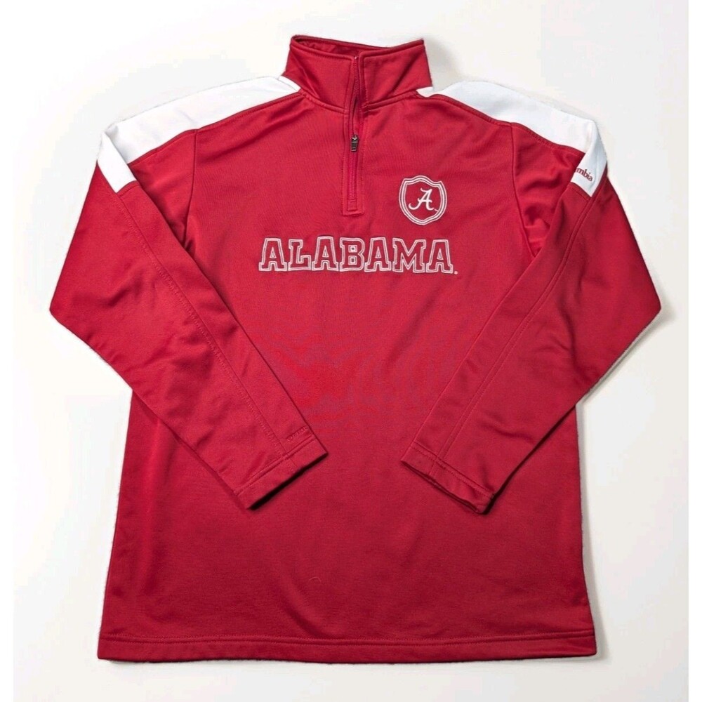 Columbia Men's Sweatshirt Alabama Omni Shield 1/4 Zip Red Size Medium NCAA